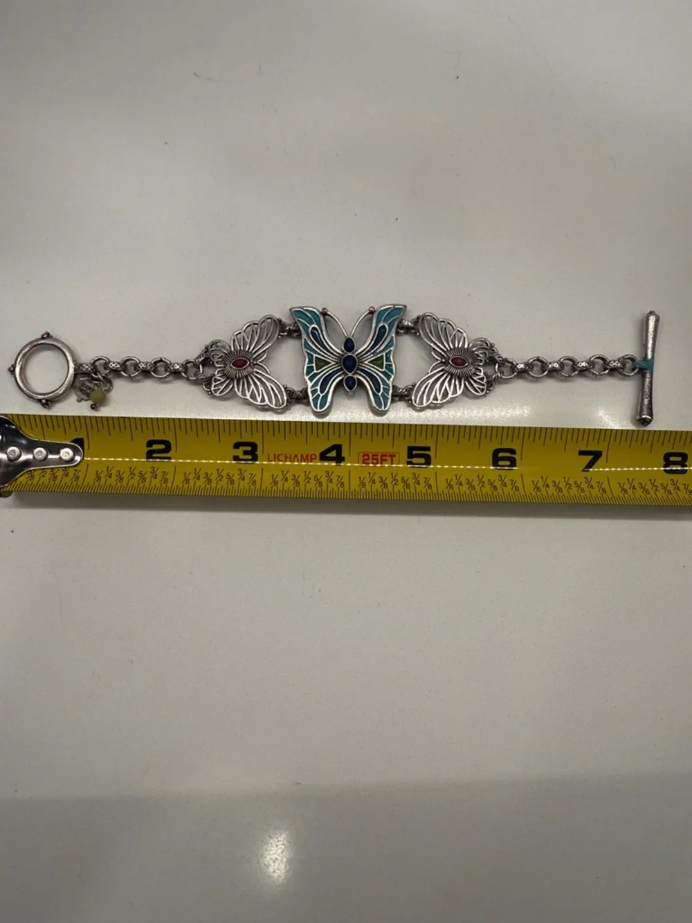 Lucky Brand Silver-Tone Butterfly & Floral Bracelet